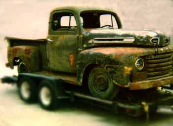 1950 Ford 1/2 ton pickup truck before restoration