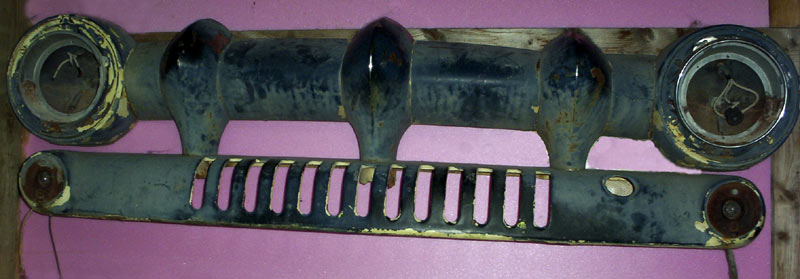 antique ford parcel truck grill, 1952, narrow lower valance, for sale