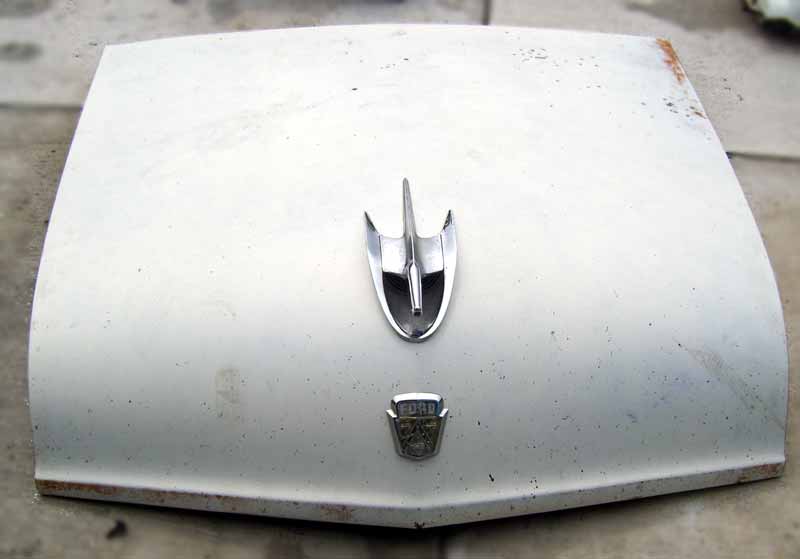 1956 ford car hood outside view top