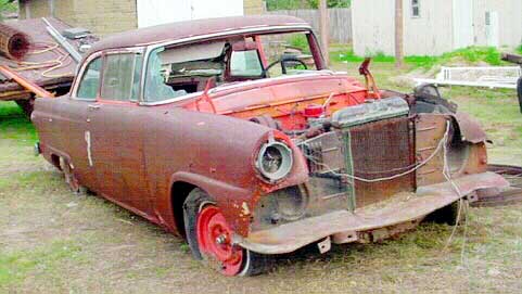 Ford two door sedan 1955 good southern parts car some surface rust
