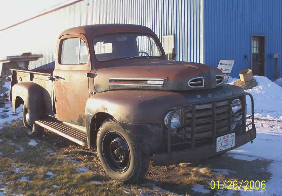 Ford pickup 1954 six cylinder flathead passenger side front nice Texas truck
