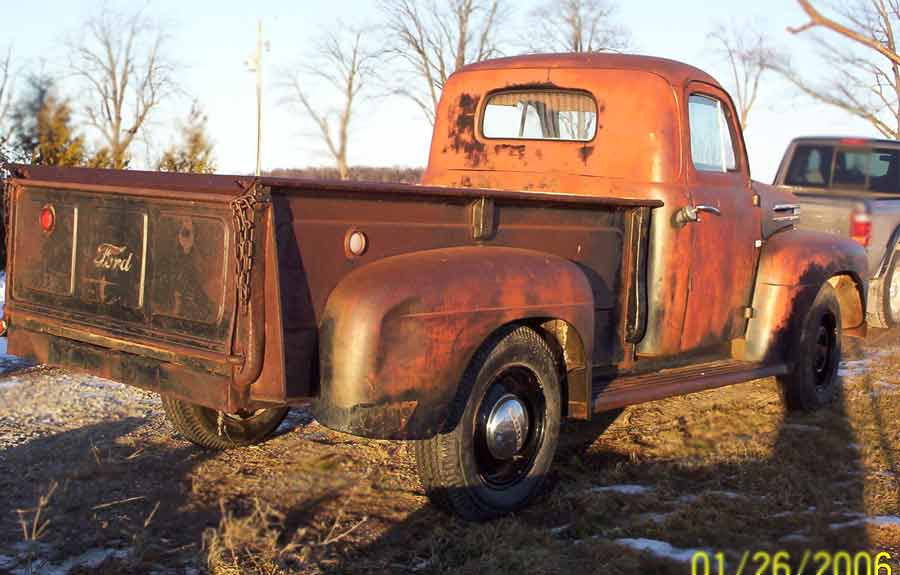 antique ford pickup truck passenger side rear view Clcik here to view next vehicle