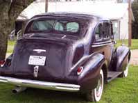Buick 1938 special, straight 8, suicide doors, rear view, click for a larger image
