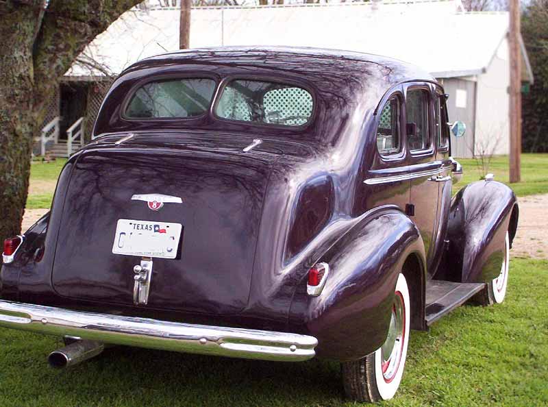 1938 Buick special straight 8 , suicide 4 door ,rear view