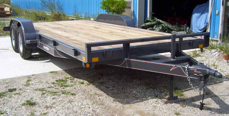 trailer car hauler gray 2008 used once