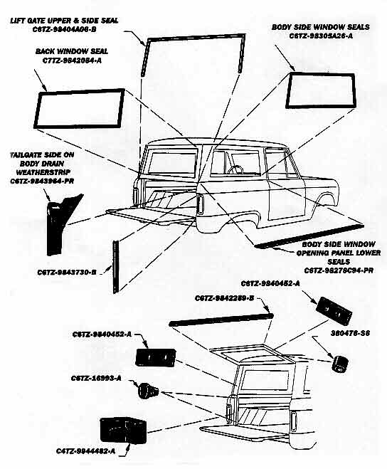 ANTIQUE CAR  TRUCK RESTORATION SEALS  WEATHERSTRIPS FOR NORTH